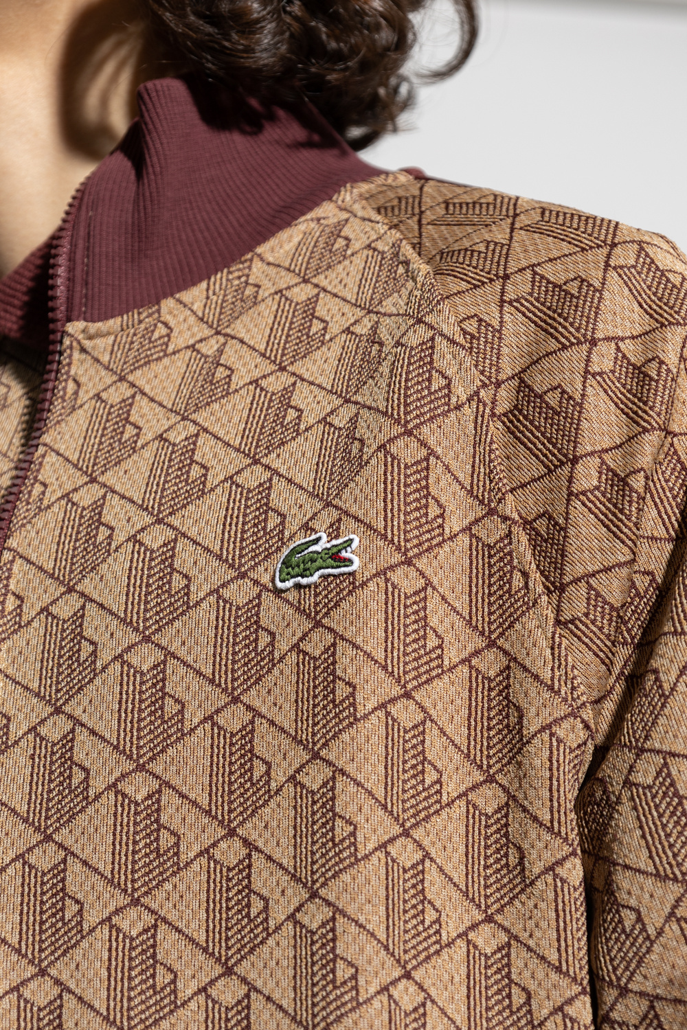 lacoste tracksuit trousers - print crewneck sweatshirt